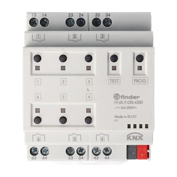 Switching actuator KNX technology 6-fold 16A/250VAC manual operation (19.6K.9.030.4300) image 3