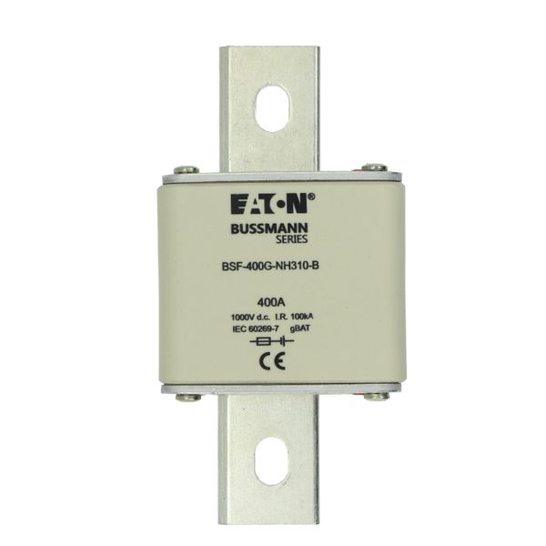 Fuse-link, high speed, 400 A, DC 1000 V, NH3, 71 x 76 x 150 mm, gBat, IEC, bolted connection image 18