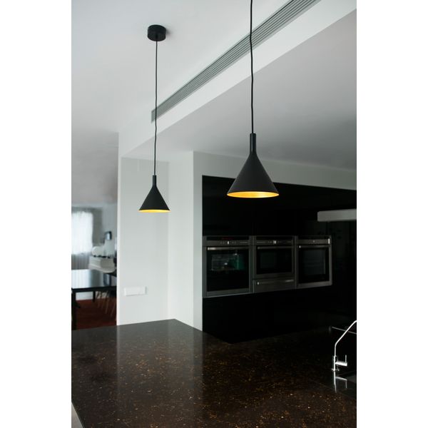 PAM-P BLACK/GOLD PENDANT LAMP LED 11W 3000K image 2