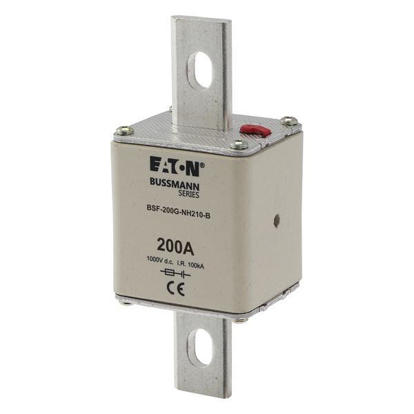 Fuse-link, high speed, 200 A, DC 1000 V, NH2, 54 x 61 x 150 mm, gBat, IEC, bolted connection image 9