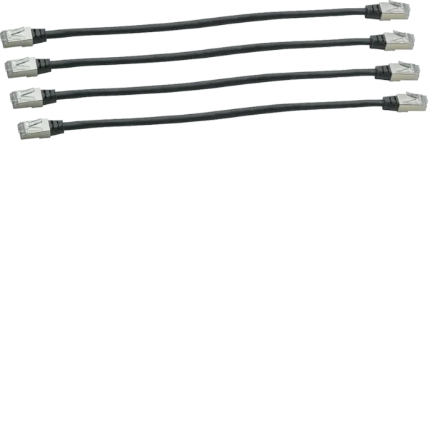 Set of patch cables Cat.6, RJ45 length 300 mm (4 pcs) image 1