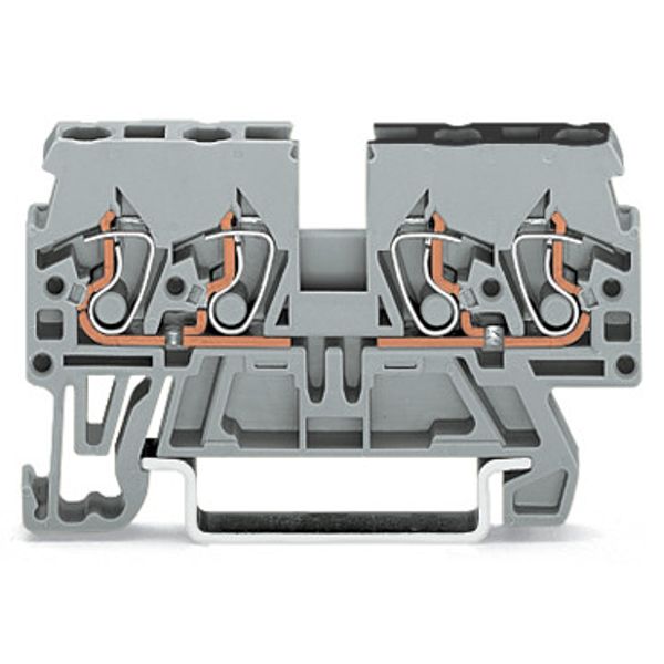 Double potential terminal block 2.5 mm² side and center marking gray image 2