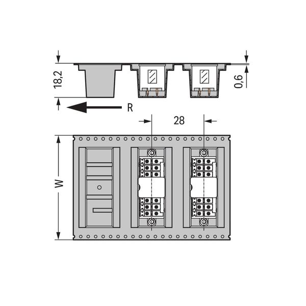 THR male header, 2-row 0.8 x 0.8 mm solder pin straight black image 4