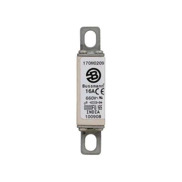 Fuse-link, high speed, 16 A, AC 660 V, size 0000, 18 x 19 x 80 mm, gR, UL image 4