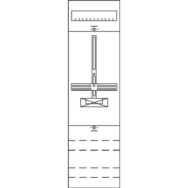 1ZF21 Meter panel, 900 mm x 250 mm (HxW), Number of Rows: 0, Panel Width: 1 image 3