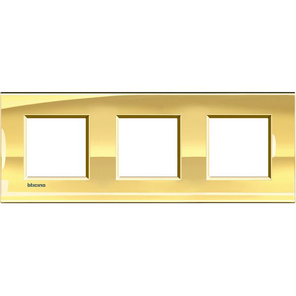 LL - cover plate 2x3P 71mm shiny pink gold image 2