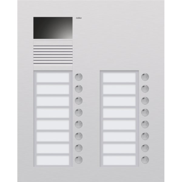 Flush-mounting external unit with 16 bells and colour camera image 1