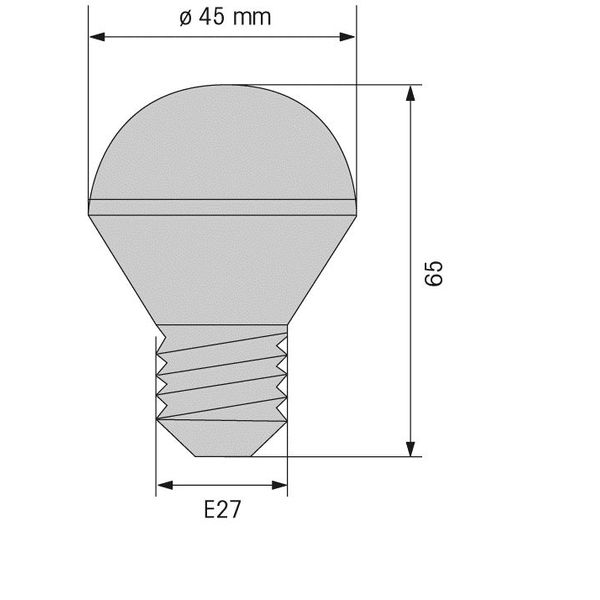 LED Bulb E27 24VAC/DC RD image 3