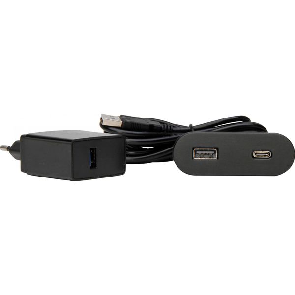 VersaPICK, oval, matt schwarz, USB-C, image 1