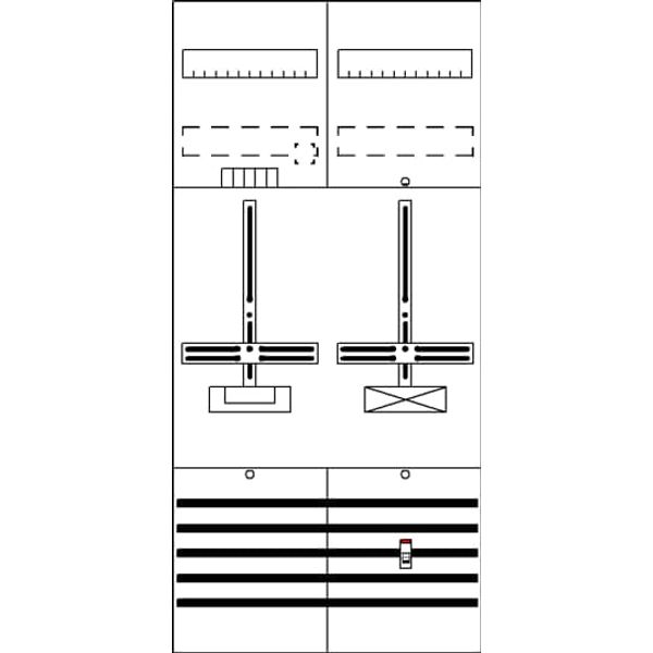 DF27C1A Meter panel, Field width: 2, Rows: 0, 1050 mm x 500 mm x 160 mm, IP2XC image 21