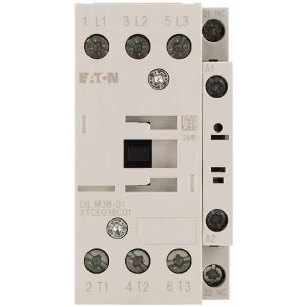 Contactor, 3 pole, 380 V 400 V 18.5 kW, 1 NC, 110 V 50 Hz, 120 V 60 Hz, AC operation, Screw terminals image 2