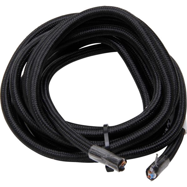 Textile cable H03VV-F2x0,75mm²  2m, blac image 1
