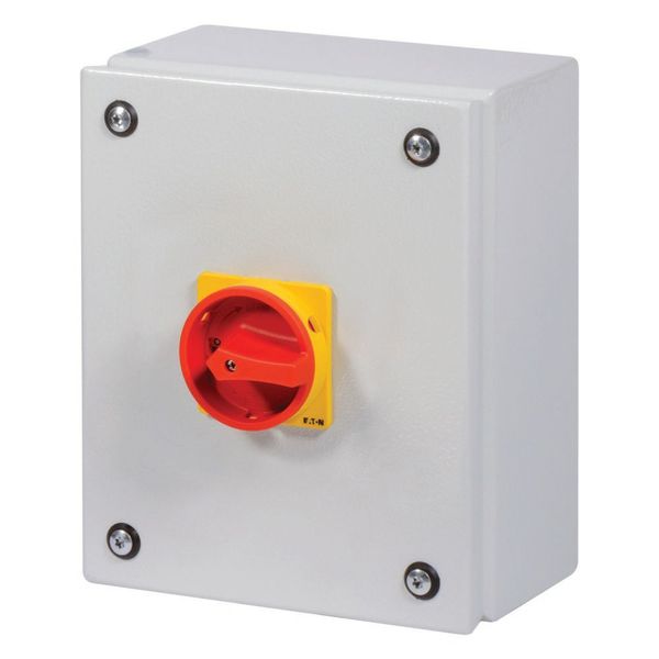 Main switch, T3, 32 A, surface mounting, 3 contact unit(s), 3 pole, 2 N/O, 1 N/C, Emergency switching off function, Lockable in the 0 (Off) position, image 12