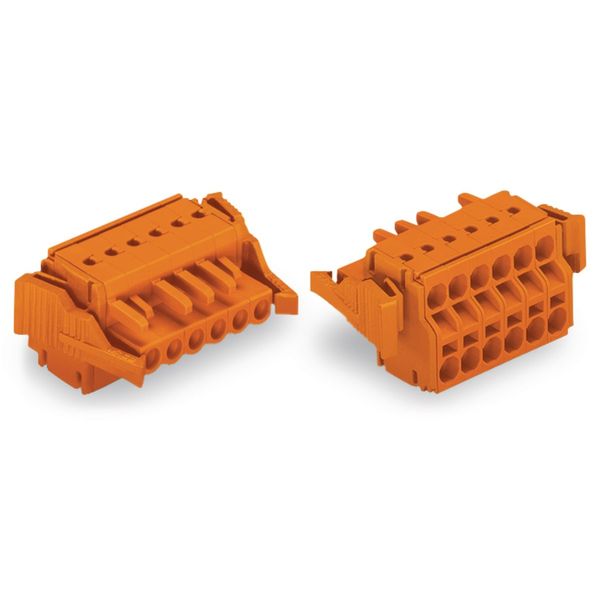 2-conductor female connector Push-in CAGE CLAMP® 2.5 mm² orange image 3