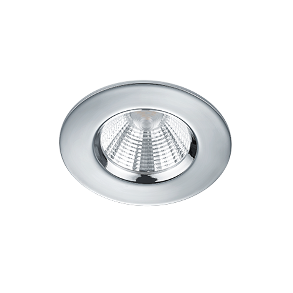 Zagros LED recessed spotlight IP65 chrome round image 1