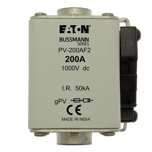 Fuse-link, high speed, 200 A, DC 1000 V, size 2, 61 x 77 x 91 mm, gPV, IEC, UL, single indicator image 19