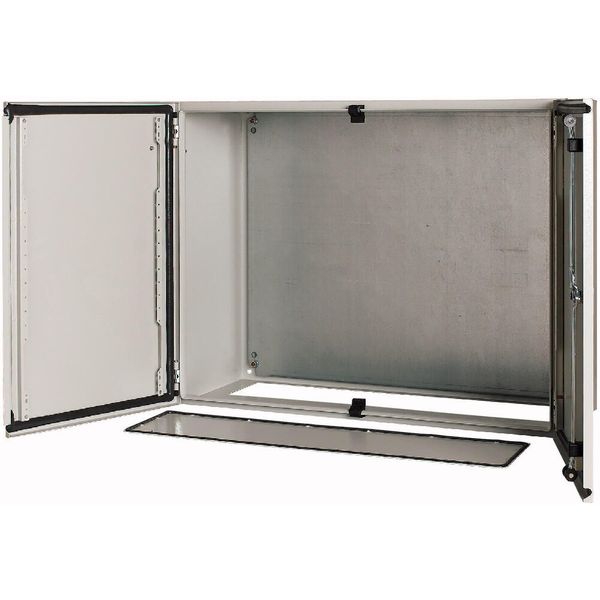Wall enclosure with mounting plate, HxWxD=600x800x300mm, 2 doors image 7
