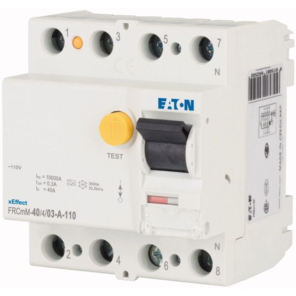 Residual current circuit breaker (RCCB), 40A, 4p, 300mA, type A, 110V image 3