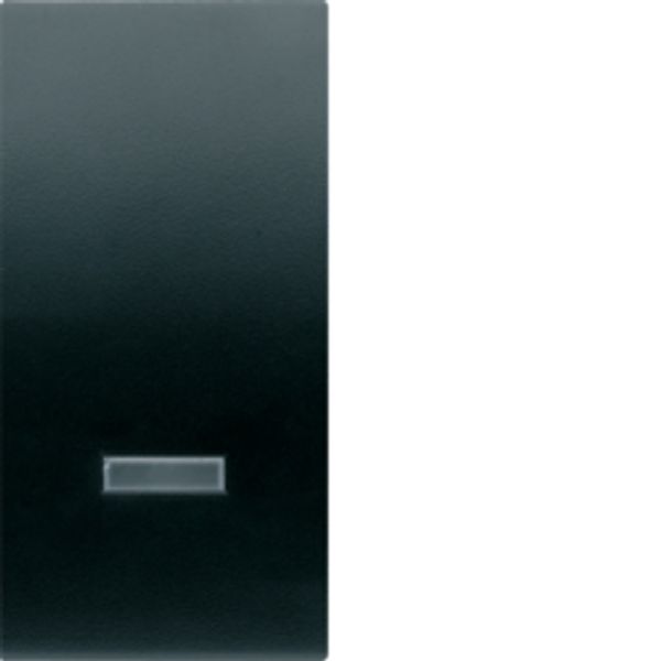 Intrerupator simplu/cap scara, indicator luminos, 10A, 230V, negru, 1M QC image 1