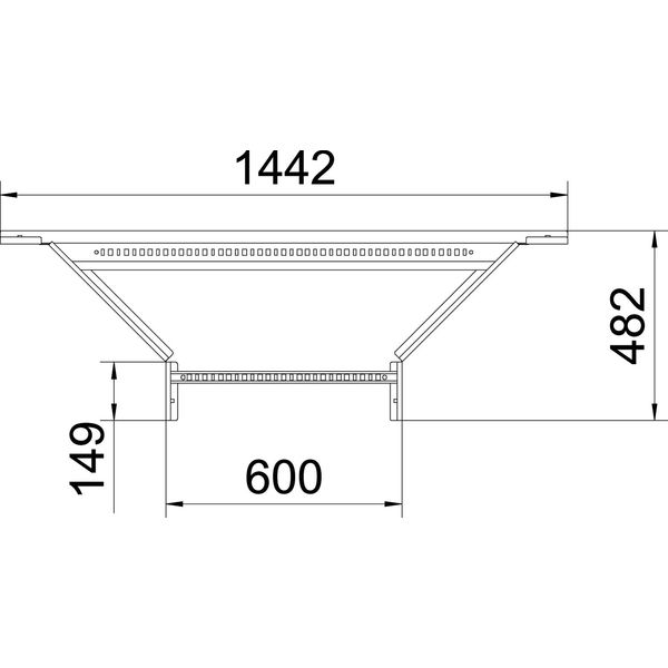 LAA 1160 R3 FT Add-on tee for cable ladder 110x600 image 2