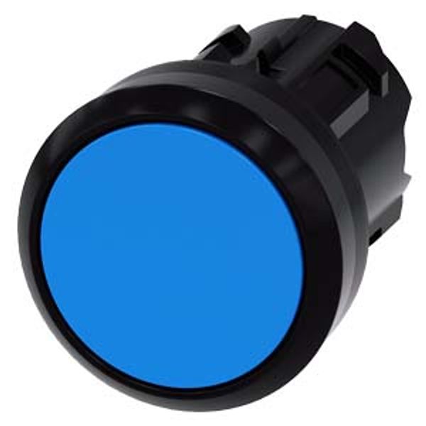 Pushbutton, 22 mm, round, plastic, blue, pushbutton, flat momentary contact 3SU1000-0AB50-0AA0-Z Y12 image 2