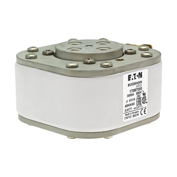 Fuse-link, high speed, 3500 A, AC 690 V, size 4, 105 x 120 x 67 mm, aR, IEC, UL, single indicator image 24