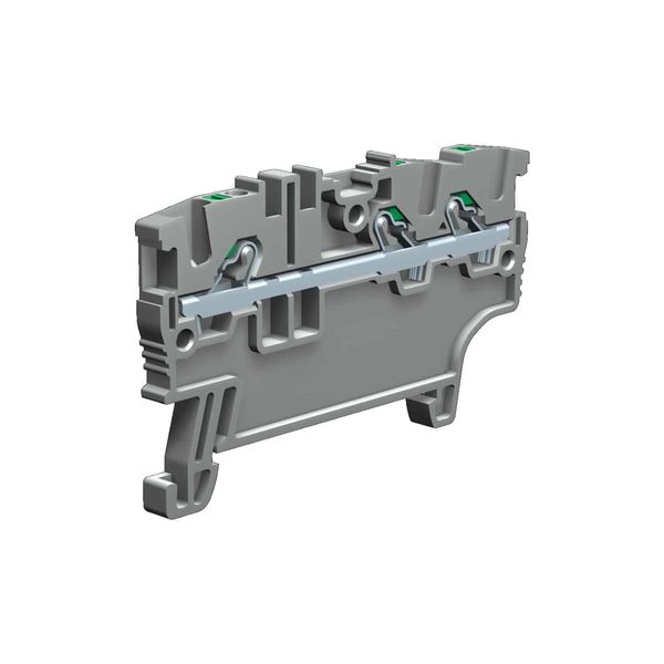 Push-in terminal block 1.5mm2 1+2, 1-level, grey color image 1