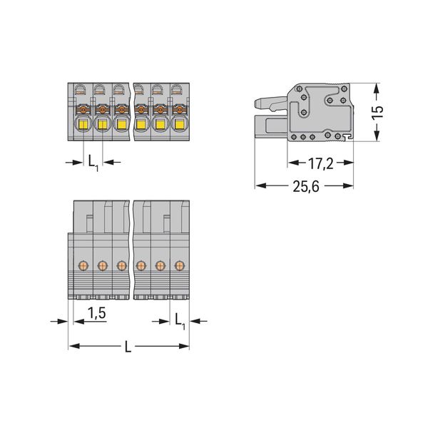 2231-124/026-000 1-conductor female connector; push-button; Push-in CAGE CLAMP® image 2