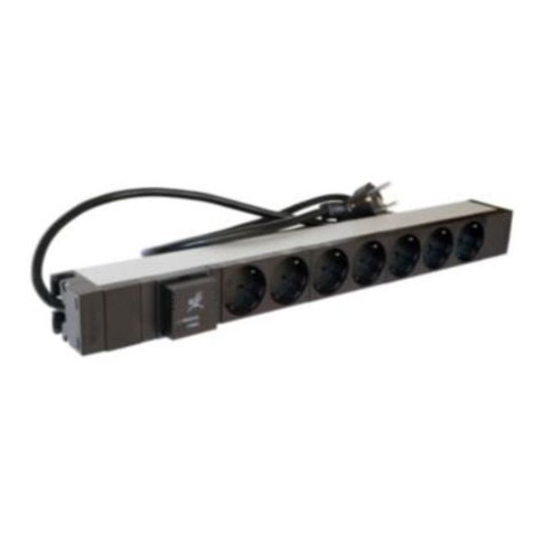 LCS³ 19" PDU 1phase 16A 7 outlets Schuko with surge protection image 1