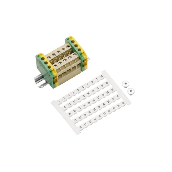 Single- and multi-pole terminal strip, Screw connection, 4 mm², 400 V, image 1