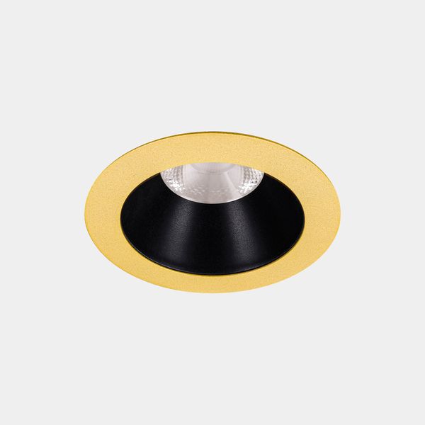 Downlight Play Deco Symmetrical Round Fixed 6.4W LED warm-white 2700K CRI 90 14.3º PHASE CUT Gold/Black IP54 521lm image 1