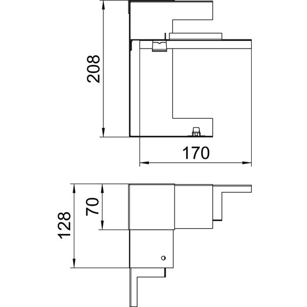 GS-DI70210RW Internal corner simple, symmetrical 70x210x128 image 2