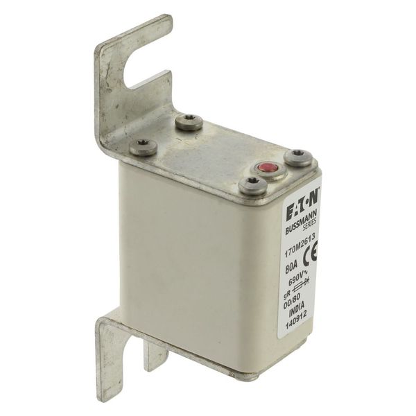 Fuse-link, high speed, 80 A, AC 690 V, DIN 00, 30 x 51 x 100 mm, gR, DIN, IEC, single indicator image 14