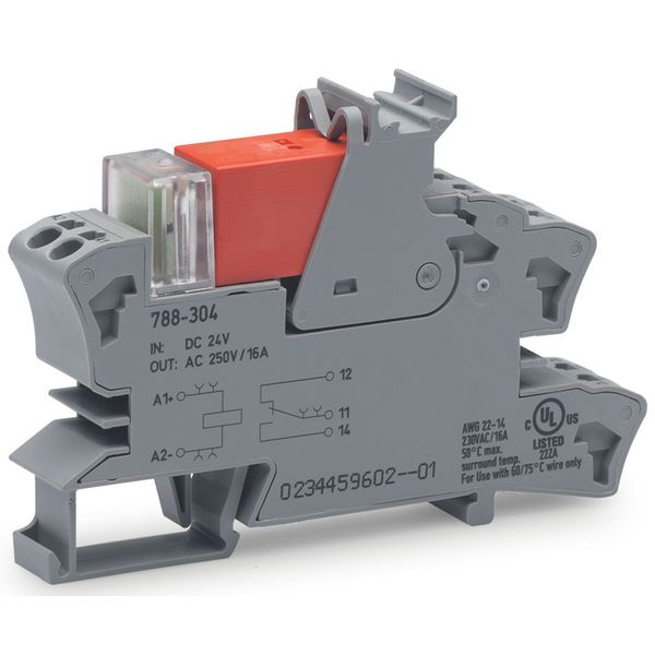 Relay module Nominal input voltage: 48 VDC 1 changeover contact gray image 3