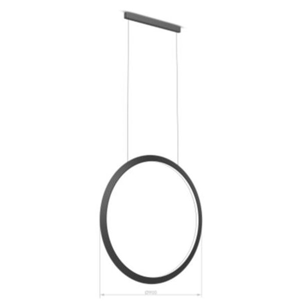 Pendant Circular Vertical Side ø900 Surface LED 45.6W 1202lm 2400K Gold image 1