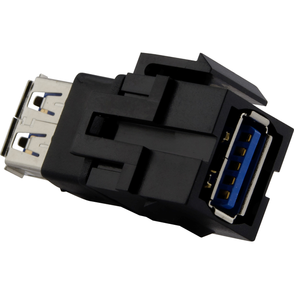 USB 3.0 Connector jack, Merten, Keystone, black image 4