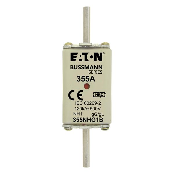 Fuse-link, LV, 355 A, AC 440 V, NH1, gL/gG, IEC, dual indicator, live gripping lugs image 13