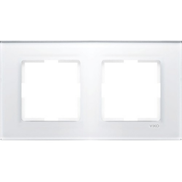 Novella Accessory Glass - White Two Gang Frame image 1