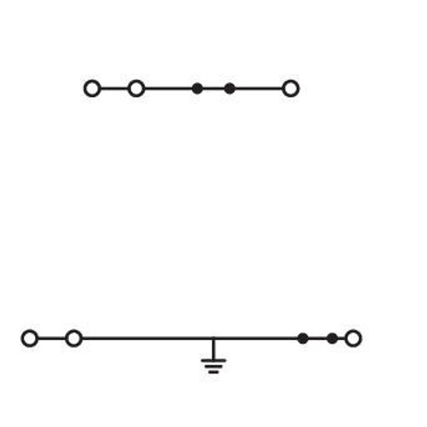 3-conductor, double-deck terminal block Ground conductor/through termi image 5