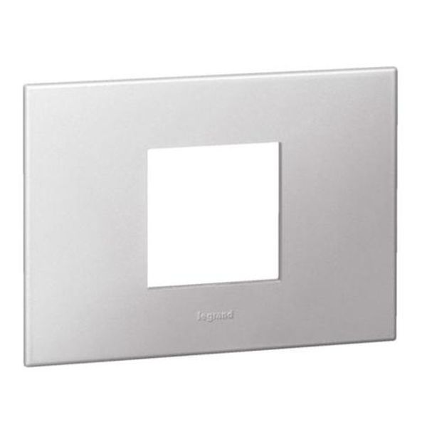 Arteor™ - Italian / US standard plate square version 2 modules - Soft Alu image 1