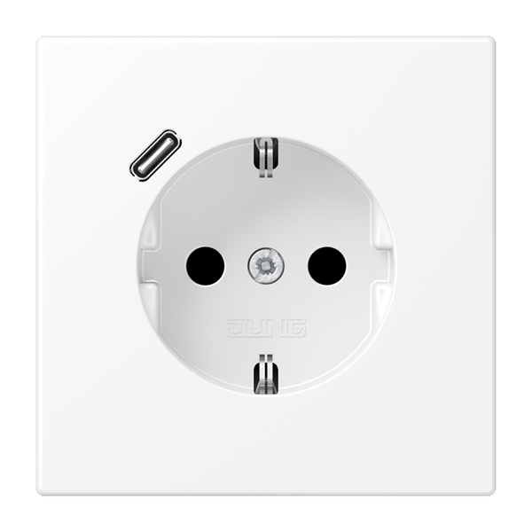 SCHUKO socket with USB type C LS1520-18CWWM image 2
