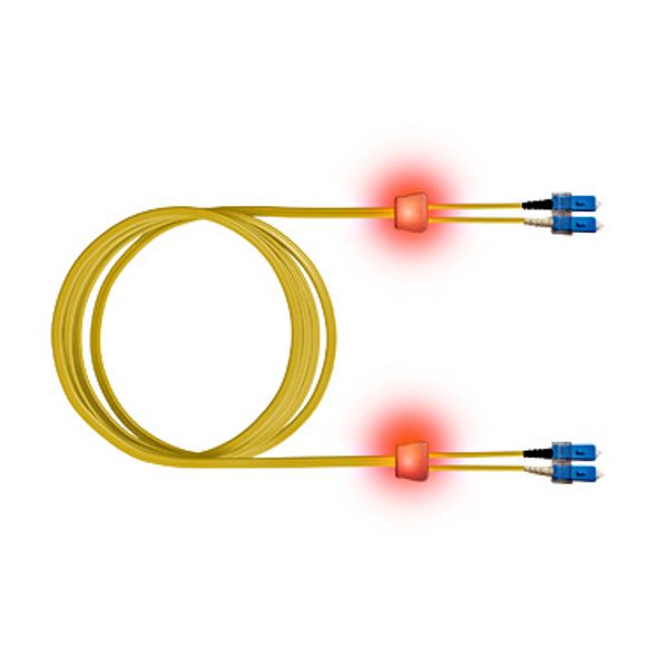 FO LED Patch Cord Premium, Duplex, SCD/SCD, E09/125 OS2, 5m image 1