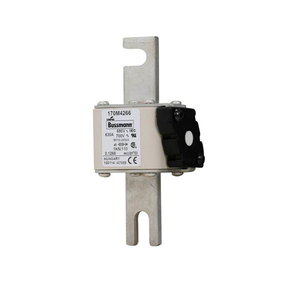 Fuse-link, high speed, 630 A, AC 690 V, DIN 1, 53 x 69 x 138 mm, aR, DIN, IEC, single indicator image 12