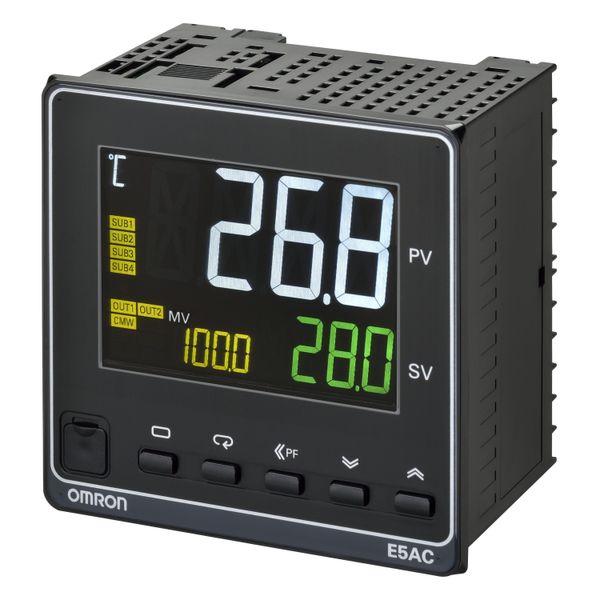 Temp. controller, PRO,1/4 DIN (96x96mm),1 x Rel. OUT,4 AUX,EVT. I/P 6, image 2