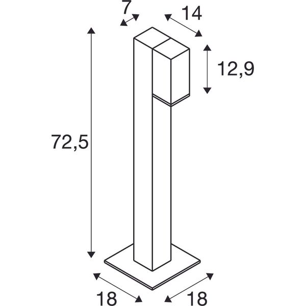 THEO Pathlight, single head 230V IP44 anthracite image 1