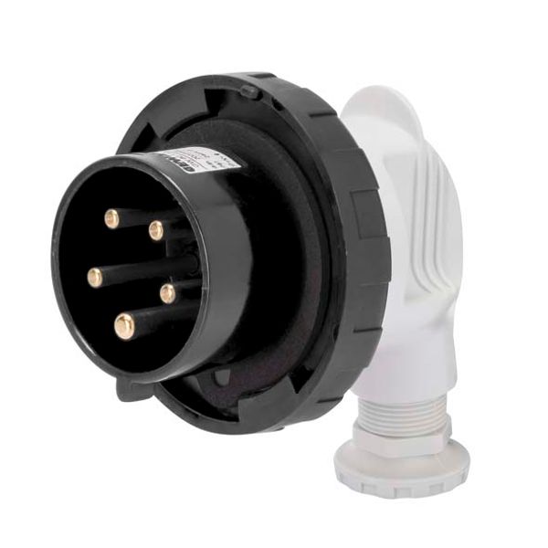 90° PLUG - IP67 - 3P+E 16A 480-500V 50/60HZ - BLACK - 7H - SCREW WIRING image 2