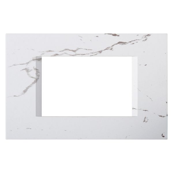 Cover frame 3M, stone white image 1