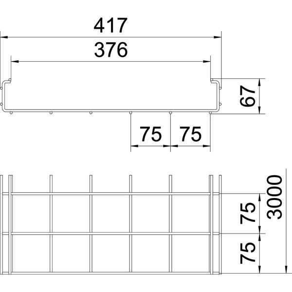 CGR 50 400 FT C-mesh cable tray  50x400x3000 image 2