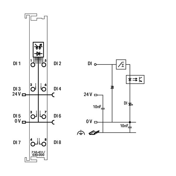 8-channel digital input 24 VDC 0.2 ms dark gray image 4