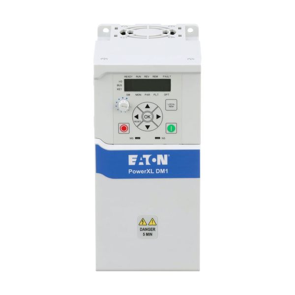 Variable frequency drive, 600 V AC, 3-phase, 4.5 A, 2.2 kW, IP20/NEMA0, Radio interference suppression filter, 7-digital display assembly, Setpoint po image 7